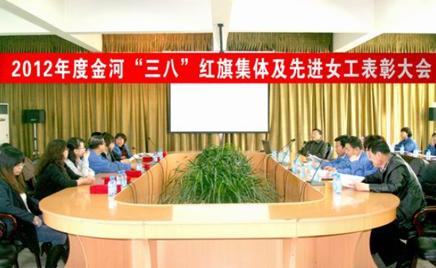公司工会召开2012年度“三八”红旗集体及先进女工赞美大会